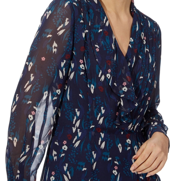 NWT REISS | Maris Long Sleeve Floral Mini Dress - Picture 3 of 9